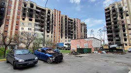 British Street Artist Banksy Leaves a Powerful Graffiti Statement in Irpin, Ukraine