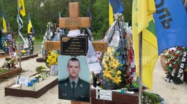 Alley of Heroes at the Berkovetske cemetery in Kyiv, Ukraine