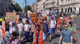 Striking Junior Doctors march through central London