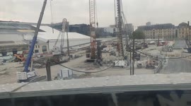 Olympic Games 2024 in Paris: Death of an employee on the Austerlitz train station basin worksite. France. (Video one day after, 17 june 2023).