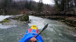 Running the biggest waterfall (20+ Meters) in Central Europe in a kayak