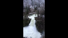 running one of central Europes tallest waterfalls iPhone perspective