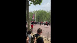 King Charles III leads procession on horseback followed by Royal Family carriage