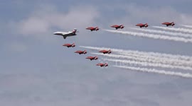 Flypast for King Charles' birthday passes over London's Queen Elizabeth Olympic Park