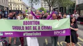 Protesters descend on London to demand legal reform to abortion law