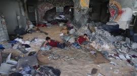 mural of Arabic calligraphy drawn by the Palestinian artist in Gaza