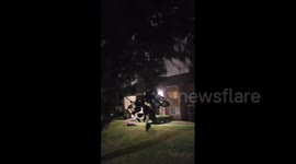 'The tree is coming through the balcony' shouts man during severe storm in Oklahoma, US