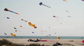 Thousands of kites fill sky at Danish island festival