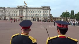 Trooping the Colour 2023 - Royal vehicles drive into Buckingham Palace