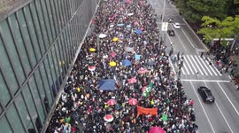 Hundreds march to support decriminalisation of cannabis in Brazil
