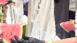 Watermelon festival held in Los Angeles