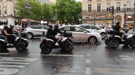 Rare sight of quads in Paris, France, Opera. 18 june 2023