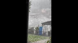 Intense Hail storm in Arkansas