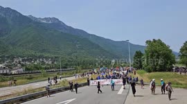 France: Thousands Protest Lyon-Turin Rail And Tunnel Project, Scuffles With Police Erupt