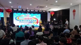 Foreign primary school students show Chinese language skills in Myanmar