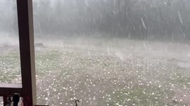 Large Hail Hits Malvern, Arkansas