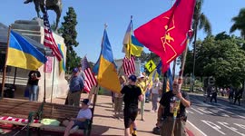 Stand with Ukraine Demonstration in San Diego, California