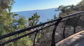 Canadian dad documents a hike from the Grand Canyon in Rim called Bright Angel hiking trail