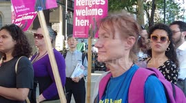 Greek Solidarity Network UK demands safe passage for refugees at London protest