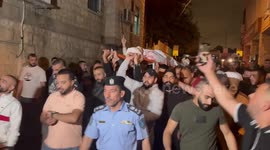 Hundreds of mourners march through Bethlehem after man killed during Israeli raid