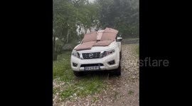 France: Large Hail Pelts La Porcherie
