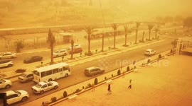 Severe Sandstorm Covers The City of Mosul, Iraq