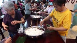 Dragon Boat Festival Making Zongfzi Activities In Yichang, China