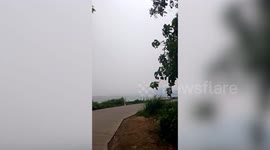 Ominous haze obscures Taal Volcano in the Philippines