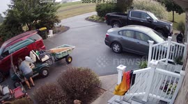 Runaway Golf Cart Takes Out Fence