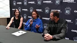 Soccer Player Lynn Williams Visits Empire State Building In NY, USA