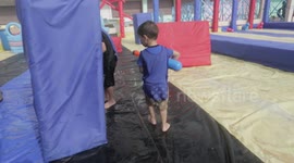 Water park opened for the first time in Gaza, Palestine
