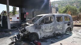 Israeli settlers attack al-Lubban al-Gharbieh village, setting businesses and vehicles on fire