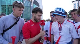 England fans choose a 5-a-side before their Euro 2024 qualifier against North Macedonia