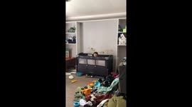Baby Covers Crib In Smeared Poop