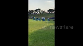 Rwanda Team Celebrates Win at The KwibukaWT20 cricket tournament in Kigali, Rwanda