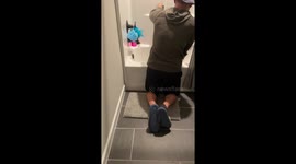 Dwarf Goat Yells And Stomps In Bathtub
