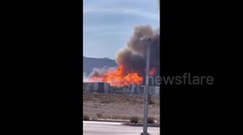Massive fire breaks out at apartment complex in Southwest Las Vegas Valley
