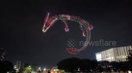 Hundreds of drones create dragon formation to celebrate China's traditional festival