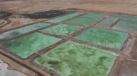 Stunning aerial view of Dead Sea salt formations