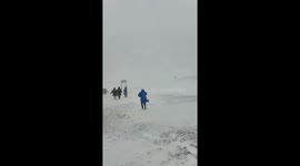 Unexpected summer snowstorm sweeps Changbai Mountain in Jilin Province, China
