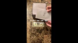 Woman counts her savings after doing a famous Tiktok challenge *100 Envelops Challenge*
