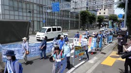 Japanese people rally against planned release of Fukushima nuclear-contaminated water into sea