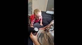 Baby girl finds herself in a 'stinking' situation following sister's return home