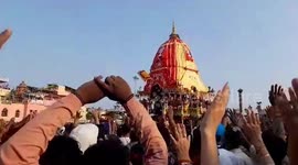 Religious Procession With Hundreds of Devotees Takes Place in Puri, India