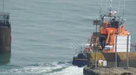 RNLI leaving Dover as an emergency call out this afternoon