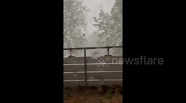 Storm hits Kassel, Germany, with high winds and hail