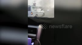 Family caught in the middle of raging tornado in the Philippines