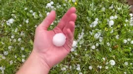 Harsh storms drop golfball-sized hailstones on northern Germany