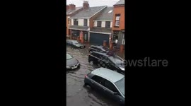 Floods ravage Leicestershire, England