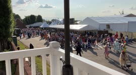 Royal Ascot crowds departing Thursday 22nd June